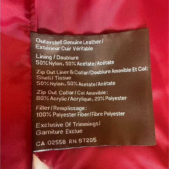 DANIER Red Leather Jacket, Large - Picture 10 of 10